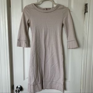 Banana Republic | Taupe & White Stripe Dress